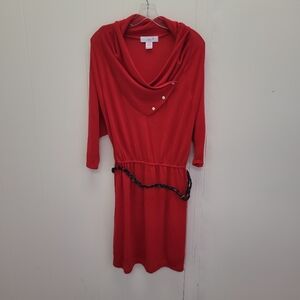 Loop 18 Long Sleeve Cowl Neck Dress